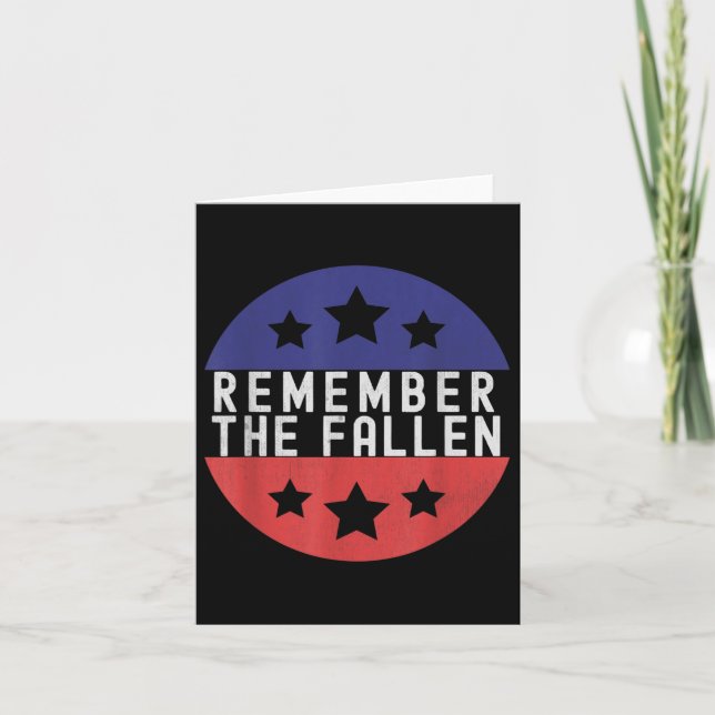 Remember The Fallen _ Memorial Day  Card (Front)