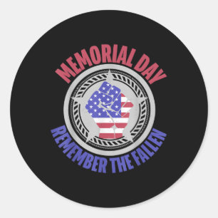 Remember The Fallen Memorial Day  Classic Round Sticker