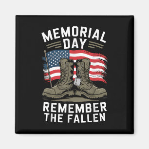 Remember The Fallen Veteran Military Vintage T-shi Magnet