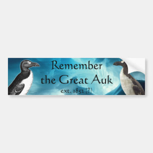 Remember the Great Auk Bumper Sticker