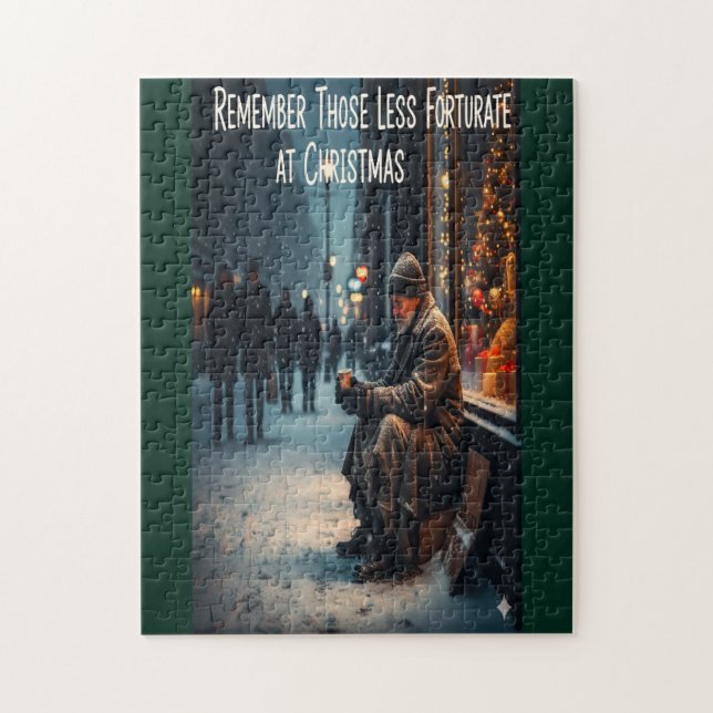 REMEMBER THE LESS FORTUNATE AT CHRISTMAS JIGSAW PUZZLE (Vertical)