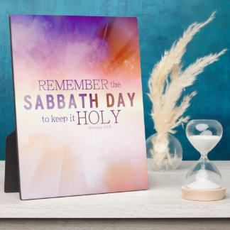 Remember the Sabbath Day 10 Commandments Plaque