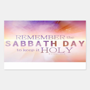 Remember the Sabbath Day 10 Commandments Sticker