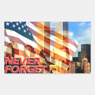 Remember The September 11, 2001 Terrorist Attacks Rectangular Sticker