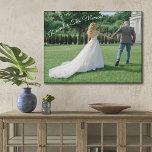 Remember This Moment Newlywed Keepsake Photo  Faux Canvas Print<br><div class="desc">Add your photo, then go to the Design Tool to resize and position your photo to fit the canvas. Edit the text by changing the colour and moving it to the most desired location on your photo. This photo print is the perfect gift for newlyweds. You will be impressed by...</div>