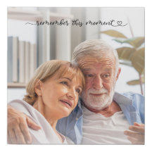 Remember This Moment Photo Faux Canvas Print
