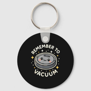 Remember To Vacuum Cute Robot Vacuum Character  Key Ring