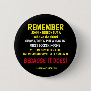 REMEMBER TO VOTE 6 CM ROUND BADGE