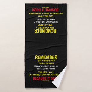 REMEMBER TO VOTE BATH TOWEL