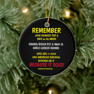 REMEMBER TO VOTE CERAMIC ORNAMENT