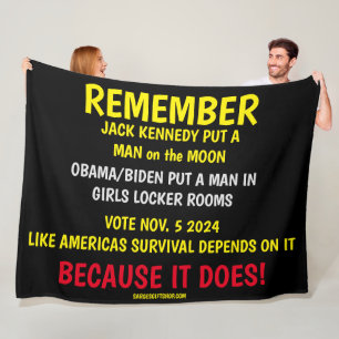 REMEMBER TO VOTE FLEECE BLANKET