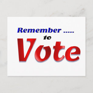 Remember to Vote Postcard