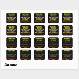 REMEMBER TO VOTE SQUARE STICKER