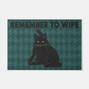 Remember To Wipe Your Paws Cat Doormat
