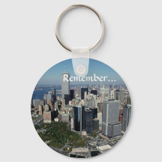 Remember ~ Twin Towers View~ WTC NYC Manhattan Key Ring