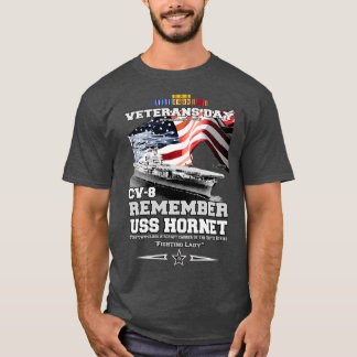 REMEMBER USS Hornet CV8 Yorktownclass aircraft car T-Shirt