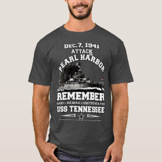 Remember USS Tennessee BB43 Pearl Harbour Veterans T-Shirt