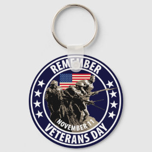 Remember Veterans Day Key Ring