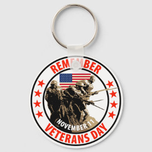 Remember Veterans Day Key Ring