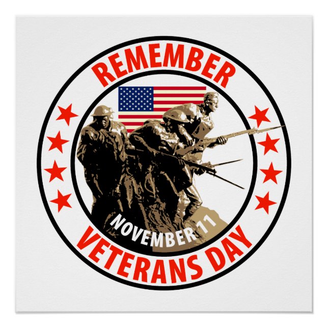 Remember Veterans Day Poster (Front)