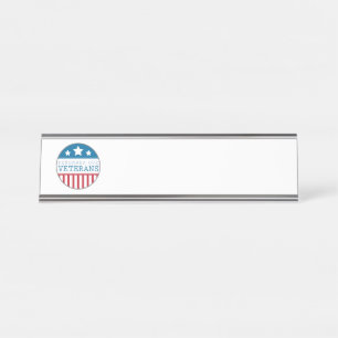 Remember Veterans Desk Name Plate