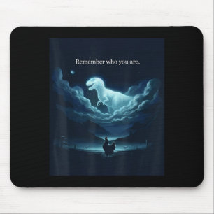 Remember who are inspirational dinosaur cloud art mouse pad