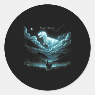 Remember Who You Are Chicken, Funny Evolution Joke Classic Round Sticker