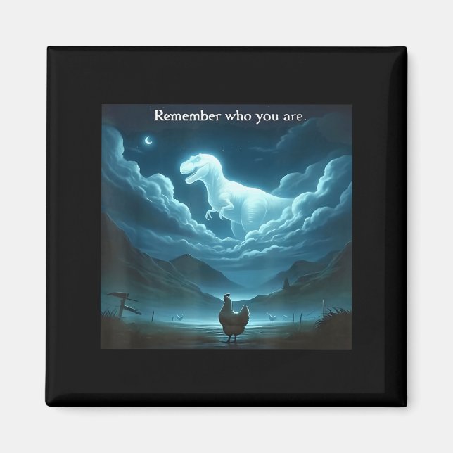 Remember Who You Are Chicken  Magnet (Front)