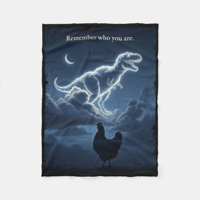 Remember Who You Are - Funny Evolution Joke Meme  Fleece Blanket (Front)