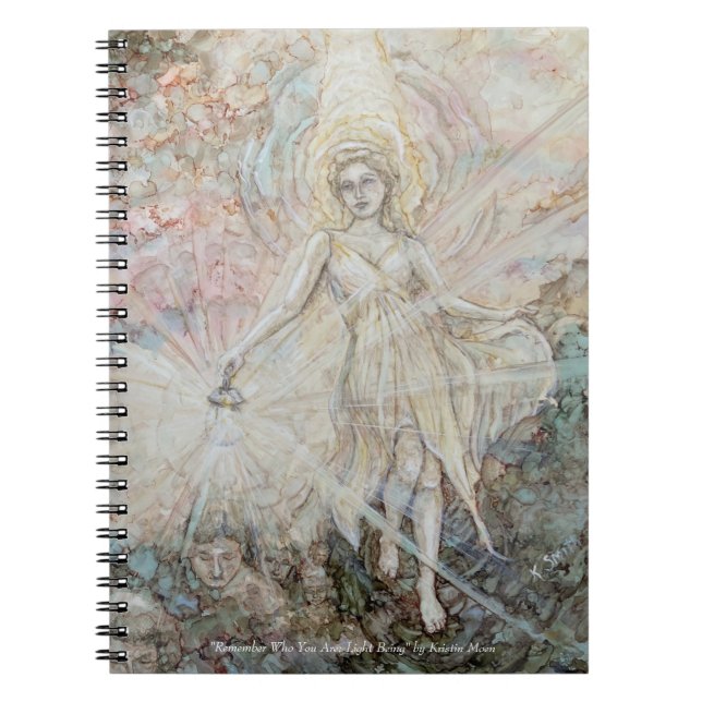 Remember Who You Are: Light Being" Spiral Notebook (Front)