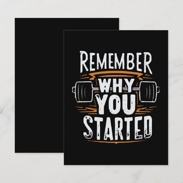 Remember Why you Started RSVP Card (Front/Back)