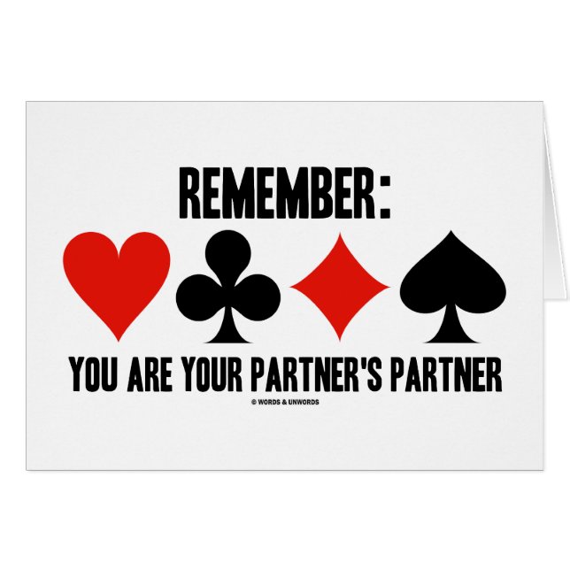 Remember: You Are Your Partner's Partner (Front Horizontal)
