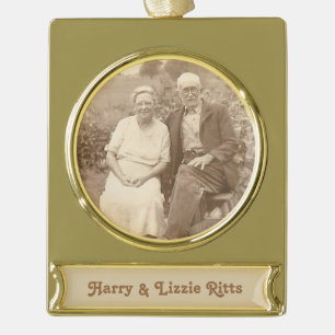 Remember Your Family Gold Plated Banner Ornament