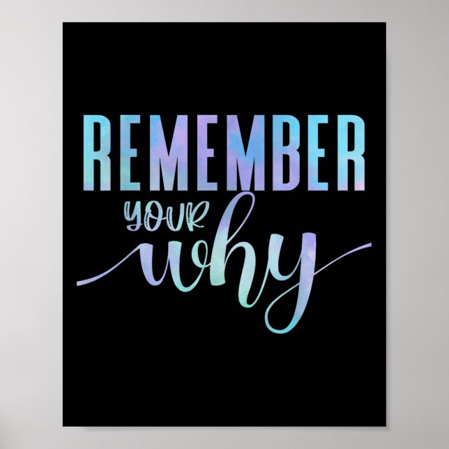 Remember Your Why Gym Motivation Fitness Insration Poster (Front)
