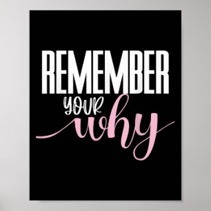 Remember Your Why Gym Motivation Fitness Insration Poster
