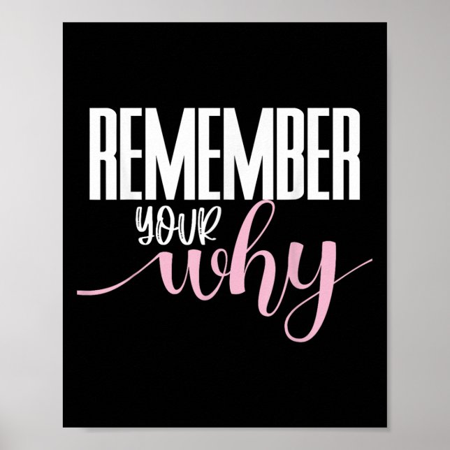 Remember Your Why Gym Motivation Fitness Insration Poster (Front)