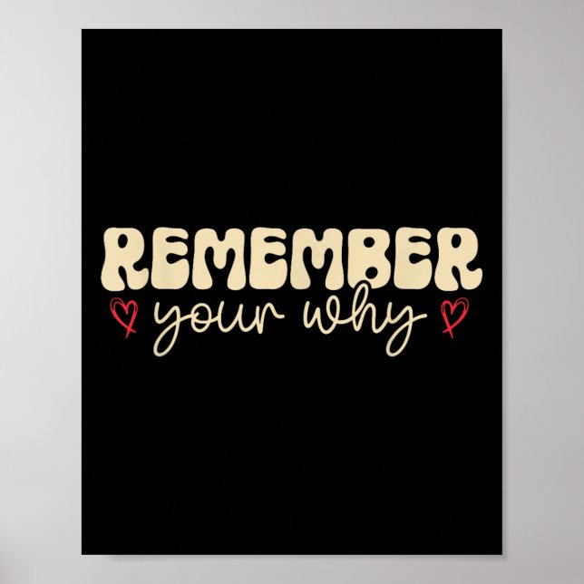 Remember Your Why Motivational  Poster (Front)