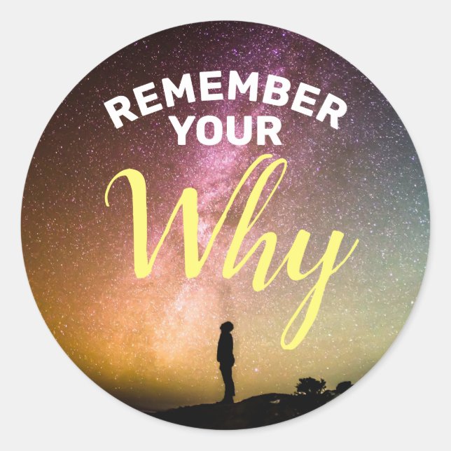 Remember Your Why Motivational Sticker (Front)