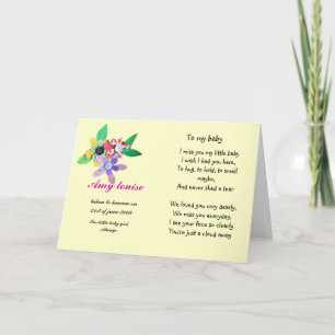 Rememberance card for baby or child
