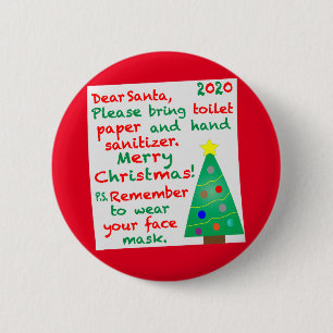 Remembering 2020 Christmas 6 Cm Round Badge