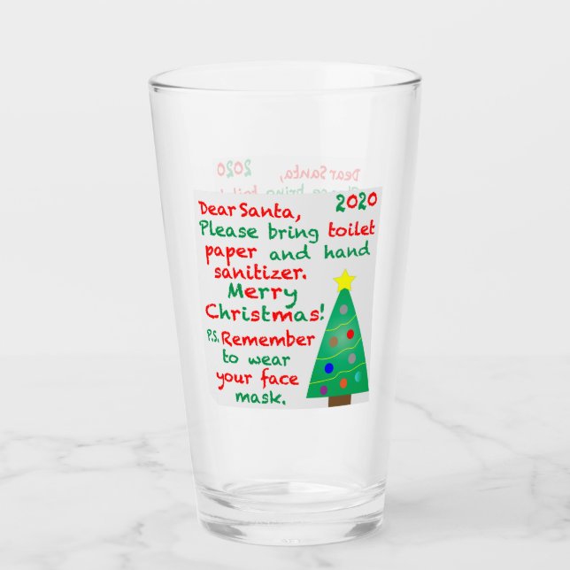 Remembering 2020 Christmas Glass (Front)