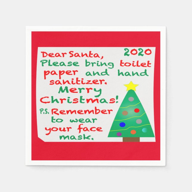 Remembering 2020 Christmas Napkins (Front)