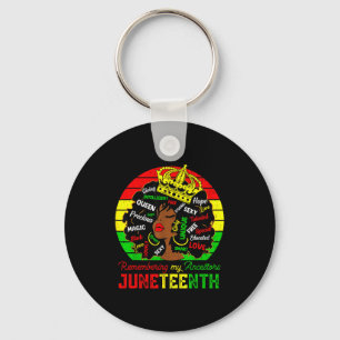 Remembering ancestors juneteenth celebrate black key ring