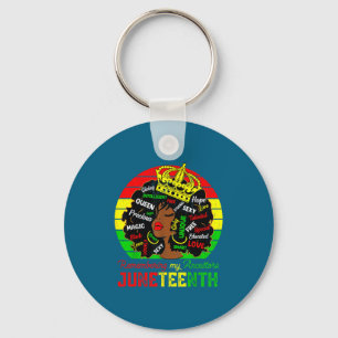 Remembering ancestors juneteenth celebrate black key ring