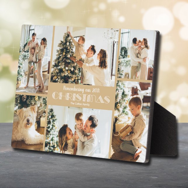 Remembering Christmas Photo Collage Plaque (Creator Uploaded)