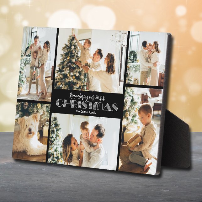 Remembering Christmas Photo Collage Plaque (Creator Uploaded)