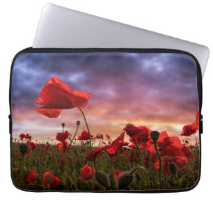 Remembering   Field of Poppies Laptop Sleeve