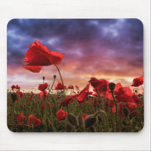Remembering   Field of Poppies Mouse Pad