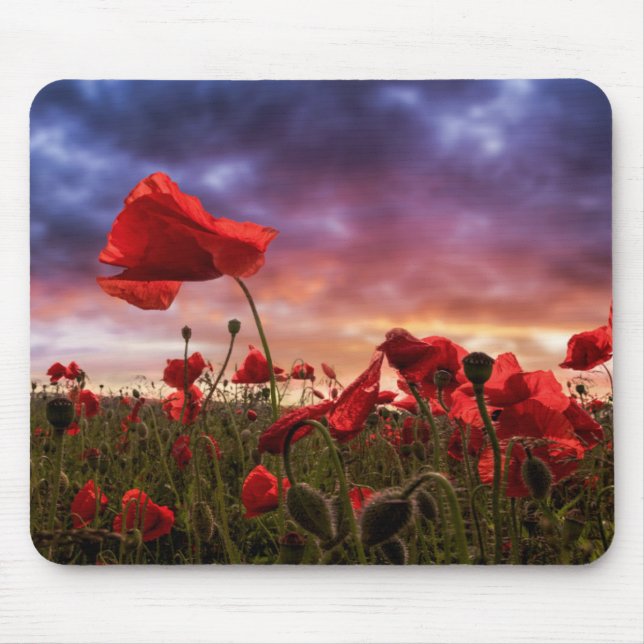 Remembering | Field of Poppies Mouse Pad (Front)