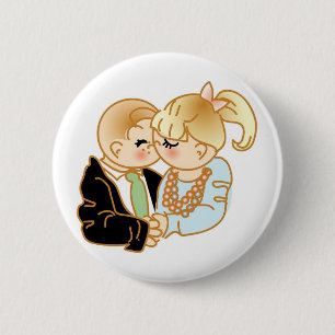 Remembering First Kiss 6 Cm Round Badge